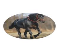 Tappeto rotondo lavabile con cavallo sul prato, tappeto antiscivolo, morbido e lavabile, per camera da letto, moderno, tappetino da yoga, per ufficio, casa, regalo, 60 x 60 cm