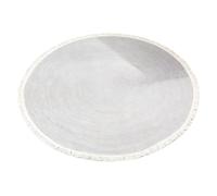 Tappeto rotondo, lavabile, vintage, con nappe intrecciate, per animali domestici di sedano, in corda di cotone di alta qualità, per camera da letto (grigio, 80 cm)
