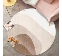 Tappeto Rotondo Modello Minimalista Tappeto Cucina Antiscivolo Lavabile,Tappeto Camera Da Letto E Soffice,Tappeto Salotto Moderno Per Grandi Dimensioni Salotto,Tappeti Camera Da Letto Diametro 160Cm