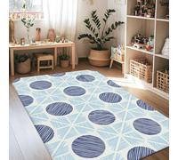 Tappeto rotondo, moderno e minimalista, linea triangolare, nessuno blu, antiscivolo, morbido, rettangolare, resistente alle macchie, per soggiorno, camera da letto, aula e appartamento, decorazione 10