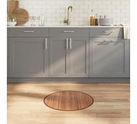 Tappeto Rotondo Naturale Tappetino universale Protezione pavimento Tappetini gomma antiscivolo fur Tappeti per auto 60 cm in Bambù