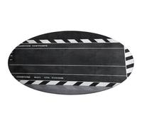 Tappeto rotondo nero classico del film tappeto morbido assorbente tappetino da bagno ingresso antiscivolo tappeto fattoria tappetino anteriore posteriore 60 x 60 cm per camera da letto soggiorno