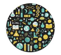 Tappeto rotondo per interni ed esterni alla moda, tappeto decorativo per divano di grandi dimensioni, tappeto per yoga lavabile, per scienza, matematica, fisica, chimica e biologia.