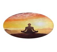 Tappeto rotondo per meditazione yoga, tappetino da bagno, morbido, assorbente, tappetino da ingresso antiscivolo, tappetino per porta anteriore e posteriore, 60 x 60 cm, per camera da letto, soggiorno