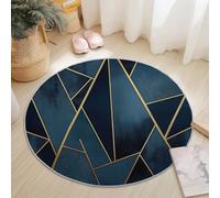 Tappeto rotondo per soggiorno, morbido e moderno, di lusso, a nido d'ape, per camera da letto, antiscivolo, lavabile, per cucina, decorazione per la casa, 180 cm, grigio scuro