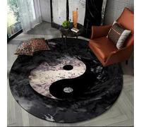Tappeto Rotondo Per Zona, Tai Chi Yin-Yang Acqua-fuoco Con Effetto 3D, Pavimento Di Cielo Stellato Trendy Adolescenti E Bambini, Tappeti Decorativi Soggiorno Ragazzo (Colour 3,100 cm)