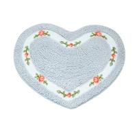 Tappeto rotondo, set di tappetini da bagno, a forma di cuore, tappetino da doccia assorbente in peluche, tappeto floreale per lavello della cucina, lavanderia, romantico tappetino sotto porta per