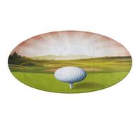 Tappeto rotondo sportivo da golf, morbido, assorbente, tappetino da bagno, ingresso, antiscivolo, tappetino per porta anteriore e posteriore, 80 x 80 cm, per camera da letto, soggiorno, decorazione