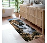 Tappeto runner a cascata, con paesaggio naturale e montagna, non verde, antiscivolo, rettangolare, per cucina, ingresso, lavanderia, comodino, decorazione, 6 x 1,8 m