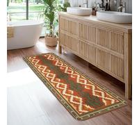 Tappeto runner a forma di cactus, rustico sud-occidentale a zigzag diamante autunno terracotta antiscivolo per interni casa tappeti non spargimento per cucina, lavanderia, porta ingresso decorazione