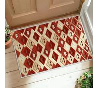 Tappeto runner con ciliegie, motivo floreale rustico stagionale con diamanti estivi a pelo basso, per interni, non perde pelo, per cucina, ingresso, lavanderia, corridoio, decorazione, 6 x 90 cm
