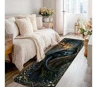 Tappeto runner con drago, fantasia albero mistico libreria nessuno blu antiscivolo estetico rettangolare tappeto per pavimento di casa per cucina, ingresso, comodino, decorazione da 6 x 2,3 m