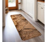 Tappeto runner con impronte di orme e rocce rustiche naturali, senza marrone, antiscivolo, per interni, non perde pelo, per cucina, ingresso, comodino, lavanderia, decorazione per lavanderia, 0,6 x
