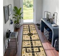 Tappeto runner con mappa della città, moderno e giocoso edifici strade nessuno beige college dormitorio essenziale rettangolare tappeto per pavimento bordatura bordo per cucina, lavanderia decorazione
