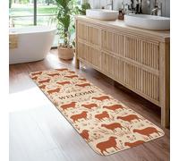 Tappeto runner con pecore, rustico, con erba e fiori, nessuno marrone, antiscivolo, per interni, rettangolare, non perde pelo, per cucina, comodino, ingresso, corridoio, decorazione, 6 x 1,8 m