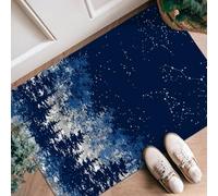 Tappeto runner con stelle, motivo costellazioni notturne moderne e invernali, in spugna a pelo basso, rettangolare, non perde pelo, per cucina, comodino, ingresso, corridoio, decorazione da 6 x 90 cm