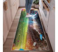 Tappeto runner da campo da calcio, decorazione per la casa, rettangolare, con coriandoli e coriandoli per lo stadio, colore verde, antiscivolo, per cucina, ingresso, comodino, 6 x 1,8 m