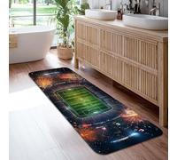 Tappeto runner da campo da calcio, per celebrare fuochi d'artificio e stadio, verde, antiscivolo, per pavimento della casa, rettangolare, per cucina, ingresso, bagno, porta, decorazione, 0,8 x 1,8 m