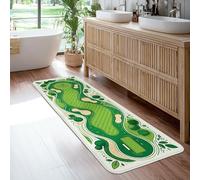 Tappeto runner da campo da golf, per esterni, sportivo, trappola per sabbia, alberi, estate, verde, a pelo basso, bordo in spugna, bordatura per casa, tappeto rettangolare per cucina, ingresso, bagno