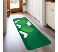 Tappeto runner da campo da golf, sport casual bunker verde estate verde verde antiscivolo pavimento di casa rettangolare stampa tappeto per cucina ingresso comodino decorazione 0,6 x 1,5 m