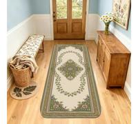 Tappeto runner floreale, tradizionale ed elegante, verde primavera, antiscivolo, resistente allo sbiadimento, estetico per la casa, per cucina, lavanderia, ingresso, 6 x 2,3 m