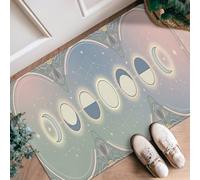 Tappeto runner lunare, celestiale mistico stelle costellazioni blu pastello antiscivolo zerbino rettangolare stampa accenti tappeto per cucina, ingresso, lavanderia, corridoio, decorazione 0,6 x 0,9 m