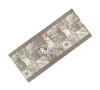 Tappeto Runner Maiolica Beige Antiscivolo - Passatoia Cucina Neutra PVC Lavabile