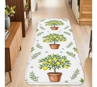 Tappeto runner per albero di limoni, tappeto rettangolare in spugna a pelo basso, per interni, non perde pelo, per cucina, comodino, ingresso, corridoio, decorazione da 6 x 1,5 m