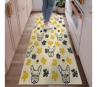 Tappeto runner per cani, autunno casual, foglia d'acero, fiore autunnale, giallo, bordo a pelo basso, bordatura, tappeto rettangolare per la casa, per cucina, ingresso, comodino, decorazione, 6 x 1,8