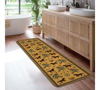 Tappeto runner per cavalli, rustico, con pony, cactus, autunnale, marrone, antiscivolo, resistente allo sbiadimento, estetico per la casa, per cucina, ingresso, comodino, decorazione da 6 x 1,8 m