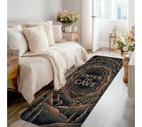 Tappeto runner per caverne, Halloween spettrale scheletro ossa Halloween nero a pelo basso spugna per interni tappeto modello casa tappeto non spargimento per cucina, corridoio, lavanderia, ingresso