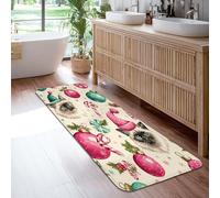 Tappeto runner per gatti, ornamento natalizio natalizio con canna di zucchero e pesca a pelo basso in spugna a pelo basso per pavimento della casa, tappeto con stampa rettangolare per cucina, ingresso