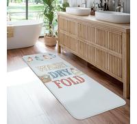 Tappeto runner per lavare il tappeto, casual, giocoso e asciutto, non si piega nessuno, blu, in spugna a pelo basso, per casa, interni, non perde pelo, per cucina, ingresso, bagno, porta, decorazione
