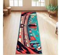 Tappeto runner per trofei, per celebrare lo stadio sportivo e la folla, colore rosso, a pelo basso, per pavimento della casa, rettangolare, per cucina, ingresso, comodino, porta, corridoio