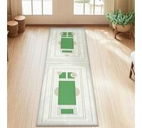 Tappeto runner rettangolare, moderno, minimalista, rotondo, quadrato, nessuno verde, antiscivolo, resistente allo sbiadimento, estetico per la casa, per cucina, ingresso, lavanderia, comodino