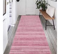 Tappeto runner rosa per corridoio, elegante e contemporaneo, 100 x 250 cm, per cucina, balcone, lavanderia, disponibile in diverse lunghezze (da 1 m a 6 m)