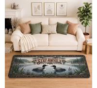 Tappeto runner rustico con citazione "Lake Loon", 5 x 15 cm | Lago Wildlife Theme, Tappeto Runner, Rustico Woodland Estetic, Accogliente Cabina Decorazione, Opere d'arte ispirate alla