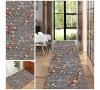 Tappeto runner vintage, 60 x 150 cm, antiscivolo, lavabile, assorbente, per cucina, sala da pranzo, ingresso, perfetto per aree ad alto traffico
