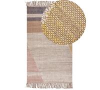 Tappeto rustico in iuta rettangolare a pelo basso 80 x 150 cm Multicolore Samlar