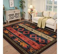 Tappeto rustico moderno Strisce geometriche azteche e freccia svegliate Tappetino sottile e comodo nel soggiorno Moquette antiscivolo per un appartamento con ufficio domestico 140x200cm