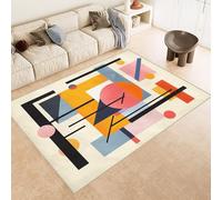 Tappeto Salotto 140x200 cm 3D Modelli Geometria Linee Creativo Tappeto Antiscivolo Lavabile in Lavatrice Tappeti Camera da Letto Imitazione Cashmere Adatto per Cameretta dei Bambini Zona Notte