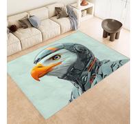Tappeto Salotto 180x240 cm 3D Modelli Aquila Elmo Creativo Animali Tappeto Antiscivolo Lavabile in Lavatrice Tappeti Camera da Letto Imitazione Cashmere Adatto per Cameretta dei Bambini Zona Notte