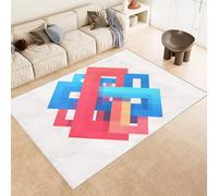 Tappeto Salotto 180x240 cm 3D Modelli Geometria Linee Creativo Tappeto Antiscivolo Lavabile in Lavatrice Tappeti Camera da Letto Imitazione Cashmere Adatto per Cameretta dei Bambini Zona Notte