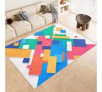 Tappeto Salotto 180x240 cm 3D Modelli Geometria Linee Creativo Tappeto Antiscivolo Lavabile in Lavatrice Tappeti Camera da Letto Imitazione Cashmere Adatto per Cameretta dei Bambini Zona Notte