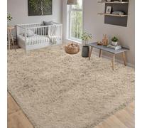 Tappeto Salotto 250 x 280 cm Antiscivolo Morbido e Soffice Tappeti Camera da Letto Dimensioni Diverse, con Fondo Antiscivolo per Interni, Cameretta Dei Bambini, Beige