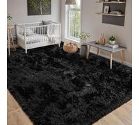 Tappeto Salotto 250 x 280 cm Antiscivolo Morbido e Soffice Tappeti Camera da Letto Dimensioni Diverse, con Fondo Antiscivolo per Interni, Cameretta Dei Bambini, Nero