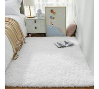 Tappeto Salotto 250 x 280 cm Antiscivolo Morbido e Soffice Tappeti Camera da Letto Dimensioni Diverse, con Fondo Antiscivolo per Interni, Cameretta Dei Bambini, Bianco