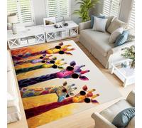 Tappeto Salotto Arancia Caramello 150×210Cm Morbido Tappeto Ritratti Di Animali Dei Cartoni Animati Scendiletto Camera Da Letto Tappeti Lavabili Per Salotto Cameretta Bambino Ufficio - Giraffa Carina