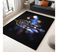 Tappeto Salotto Arte Fantasy Acchiappasogni Di Cristallo 60 x 90 cm Tappeti Moderno Del Soggiorno, Nero Tappeto Lavabile Dell'Interno Morbido - Per La Camera Da Letto La Cucina Il Tavolo Della Sala