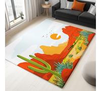 Tappeto Salotto Deserto Dell'Arizona Montagne Cactus 90 x 150 cm Tappeti Moderno Del Soggiorno, Bianco Tappeto Lavabile Dell'Interno Morbido, Per La Camera Da Letto La Cucina Il Tavolo Della Sala